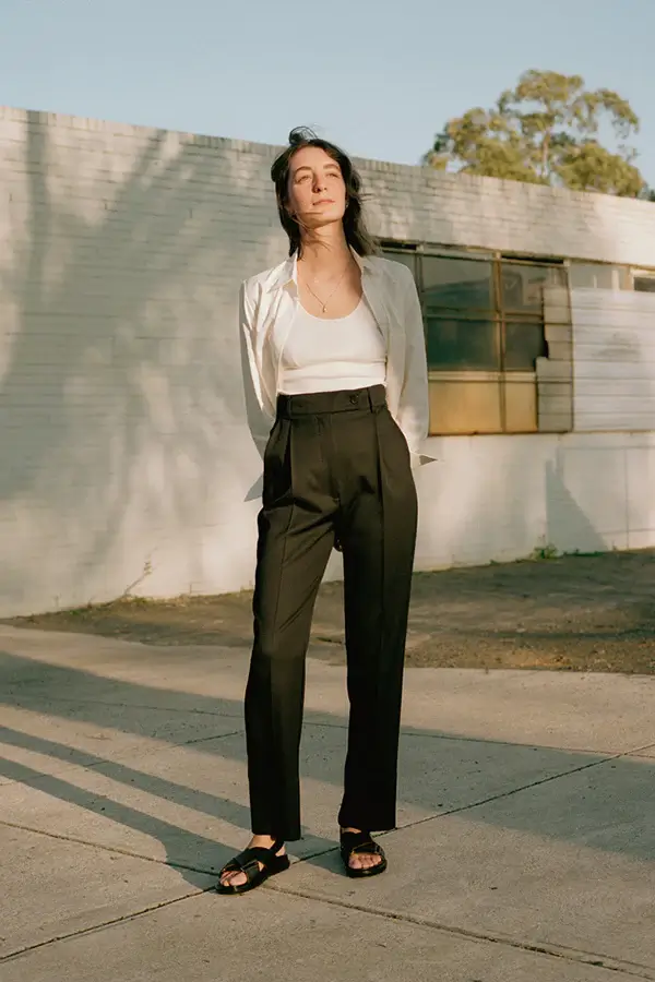 Caves Collect Kate Black Wool Pants