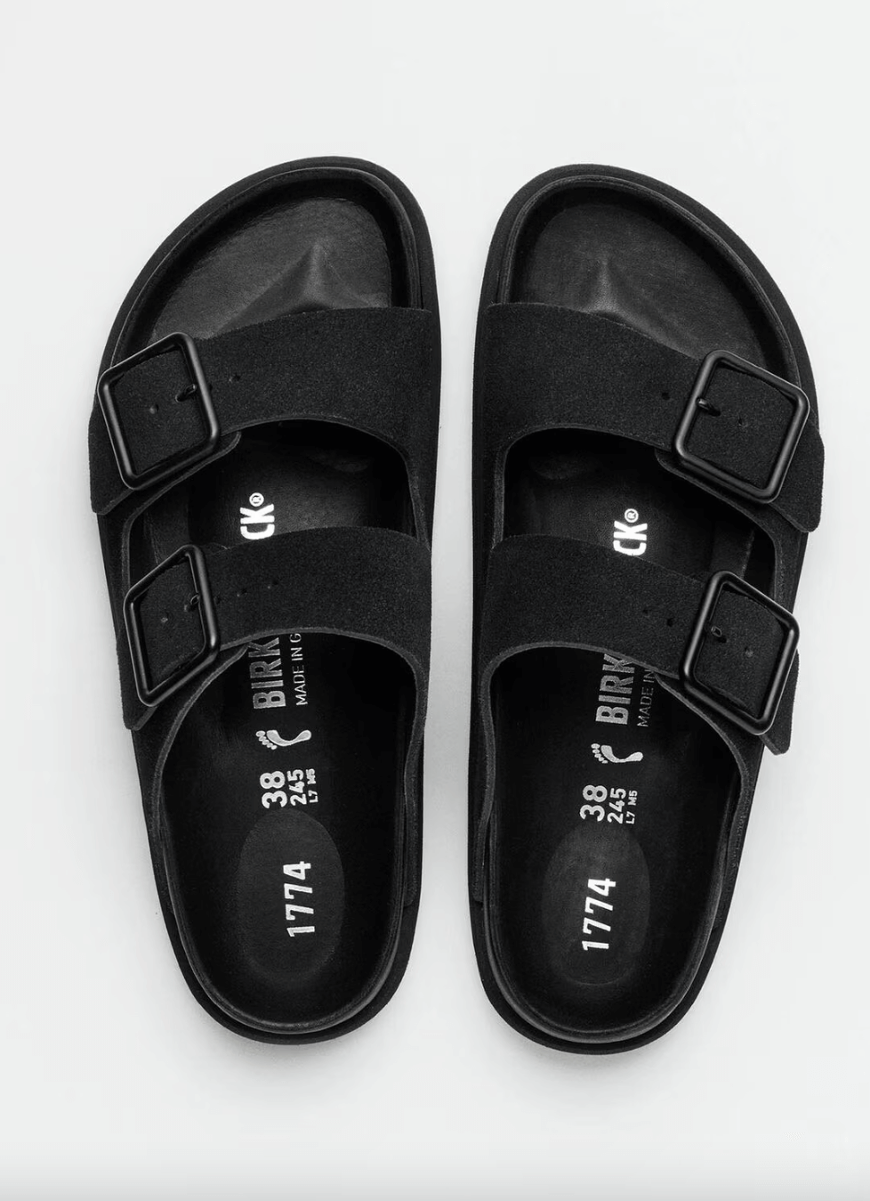 BIRKENSTOCK 1774 Arizona black suede sandals