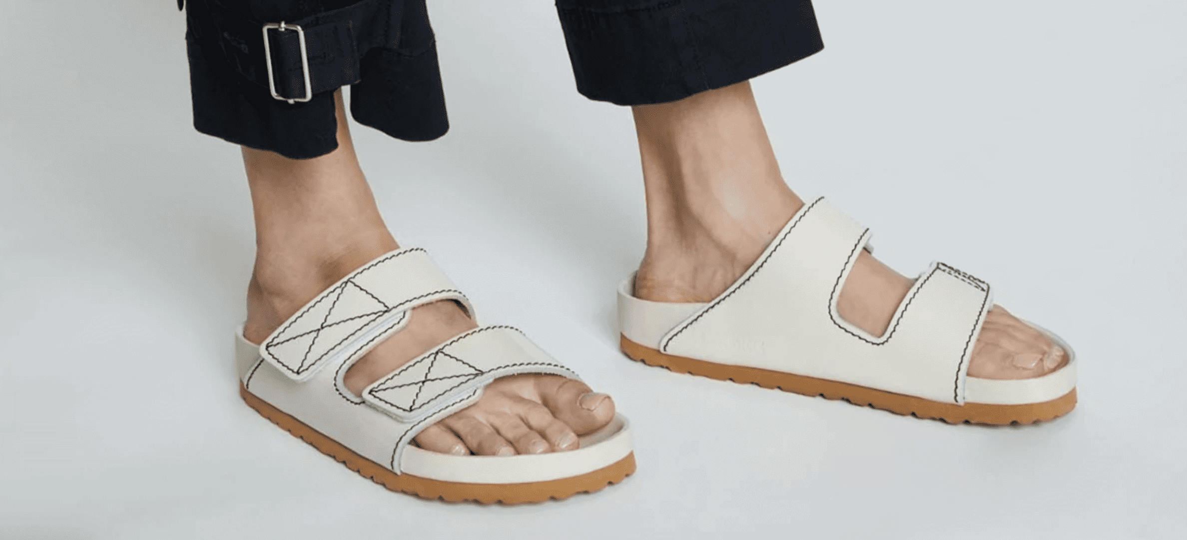 Birkenstock x Proenza Schouler Arizona Slides in  Ecru
