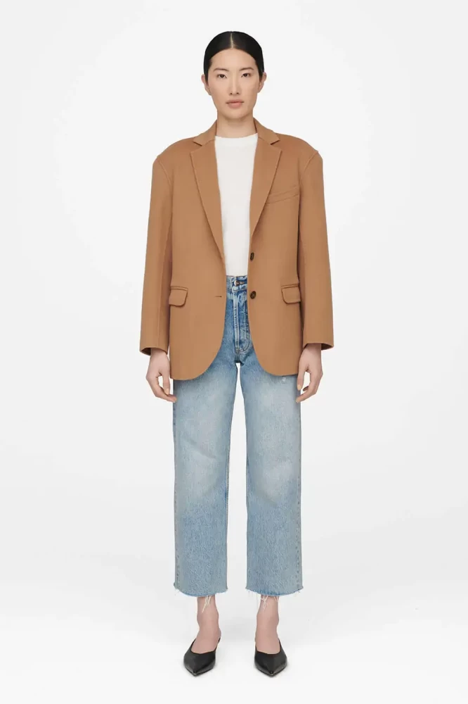 Anine Bing tan blazer 