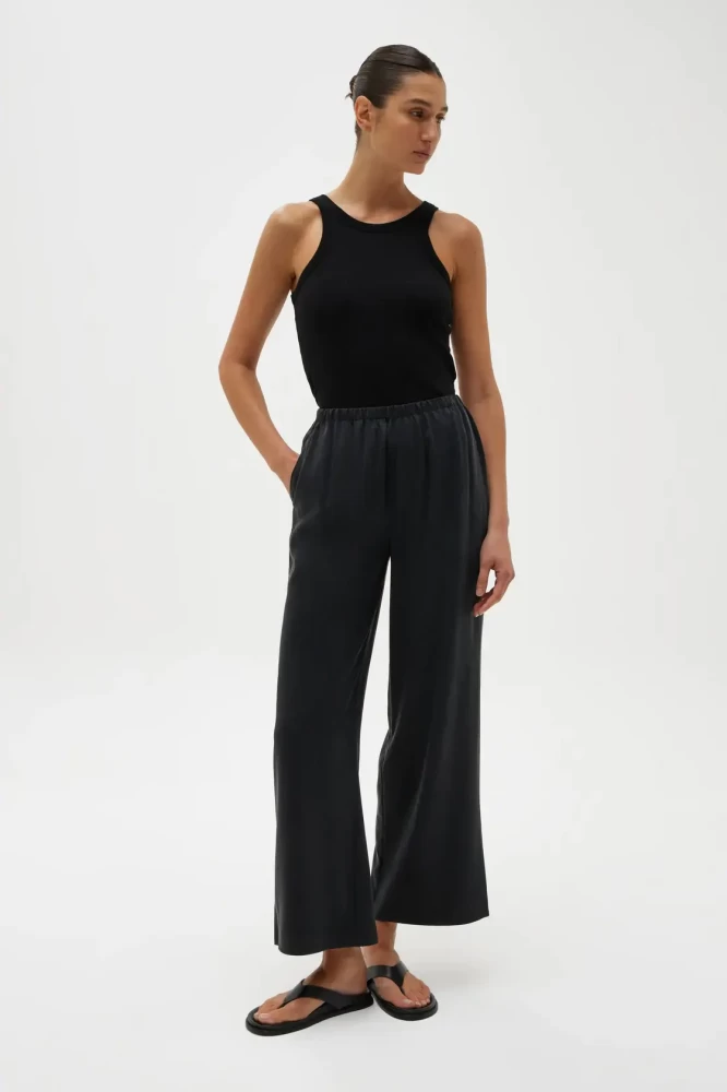 Assembly Label ena black silk pant
