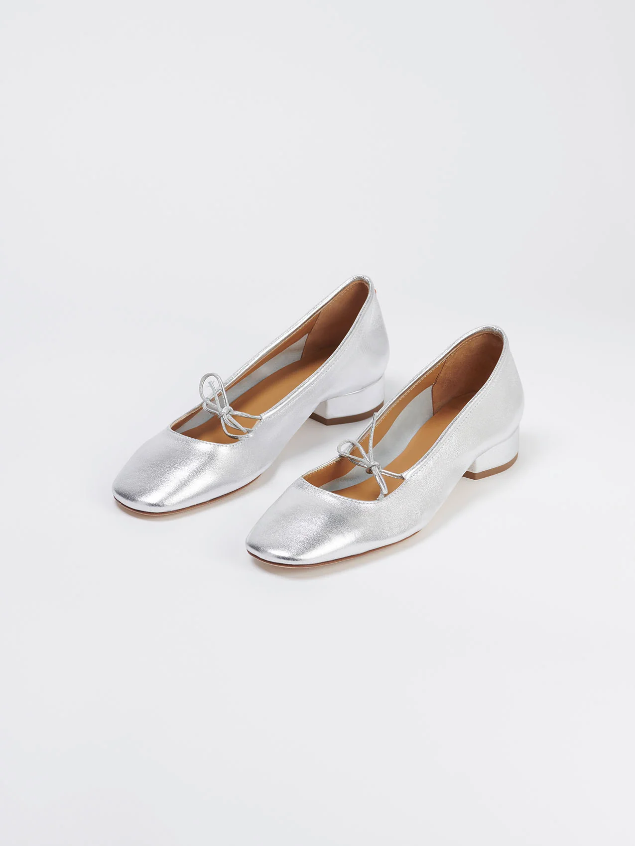 Aeyde darya silver nappa mary jane shoes