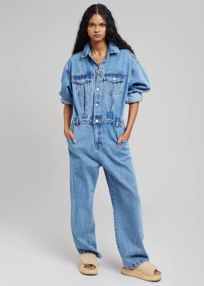 The Frankie Shop Jas Denim Jumpsuit