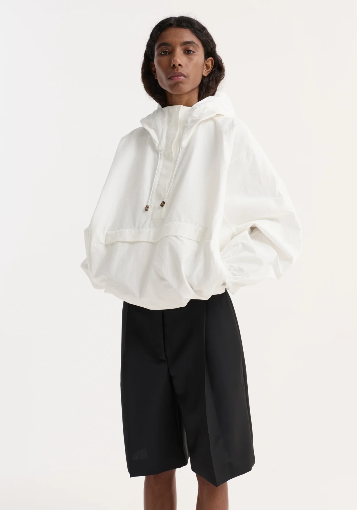 Rohe white cotton anorak jacket