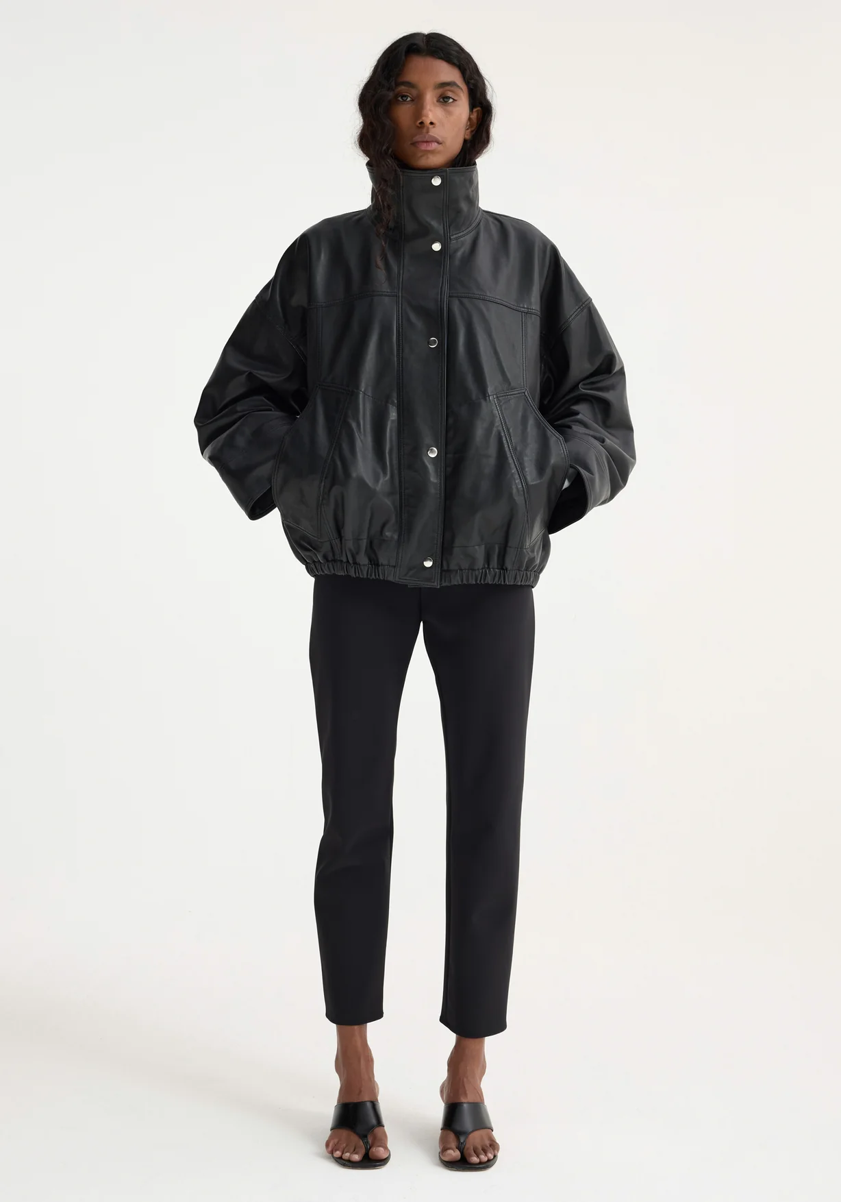 Rohe black leather jacket