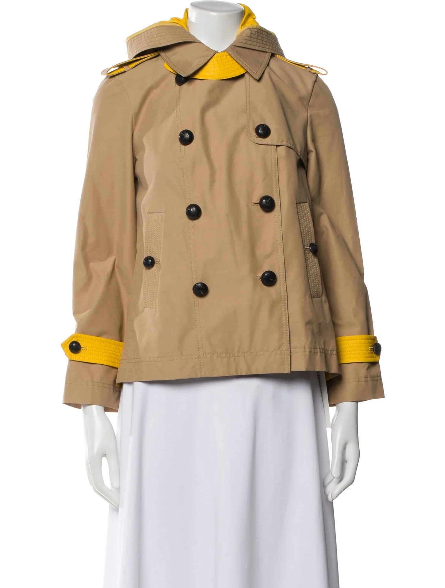 Veronica Beard camel cropped trench jacket