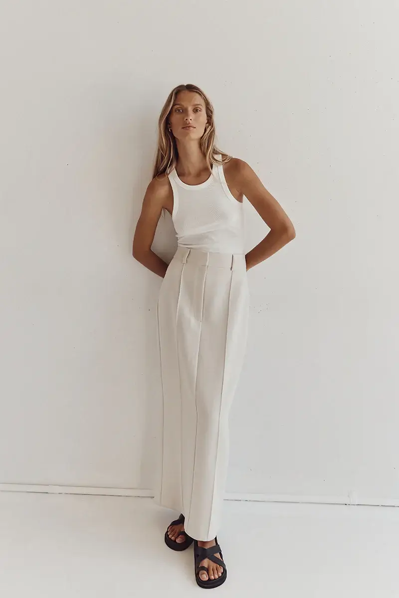 DISSH Rowan Bone Midi Pencil Straight Skirt