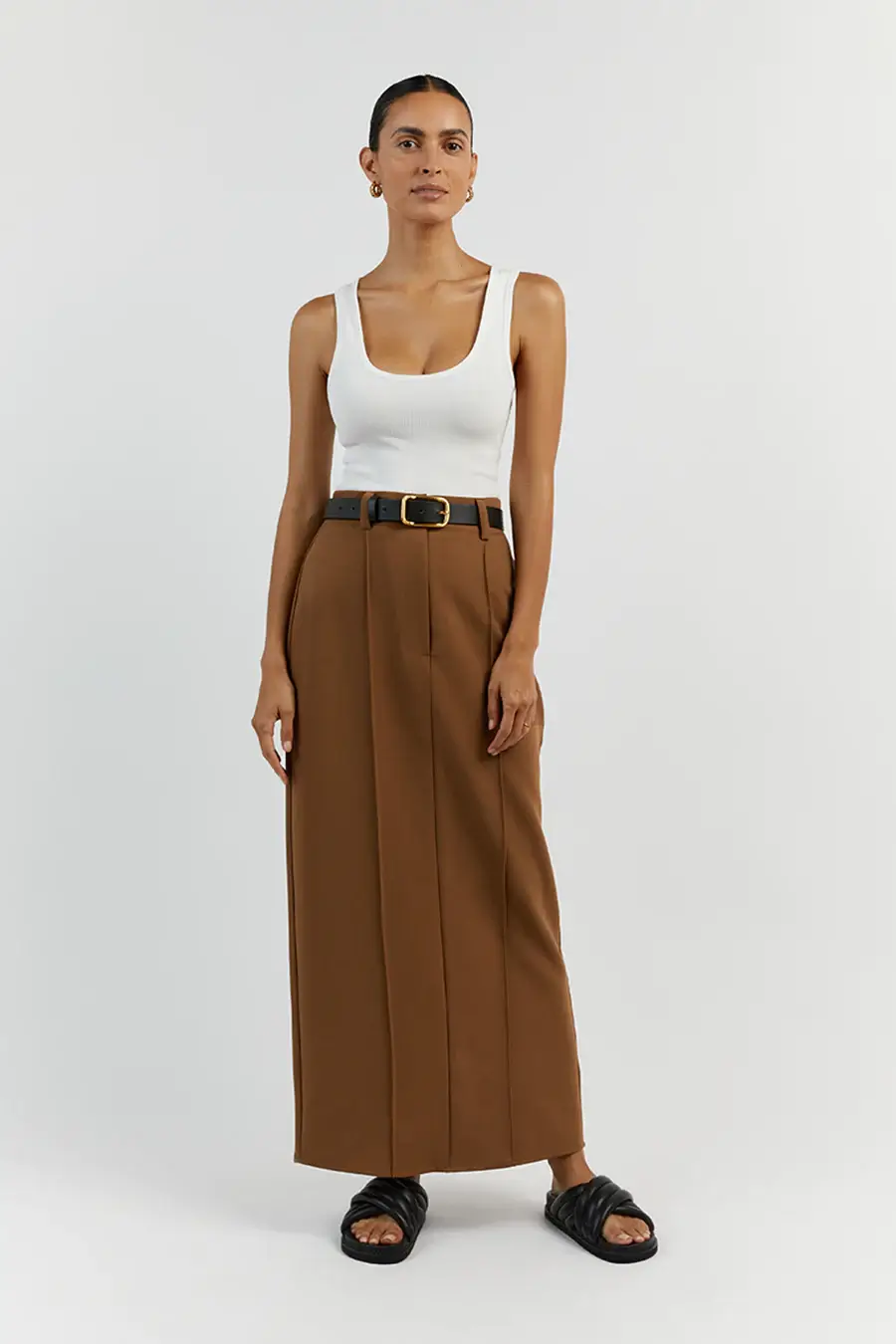 Dissh Rown midi straight skirt