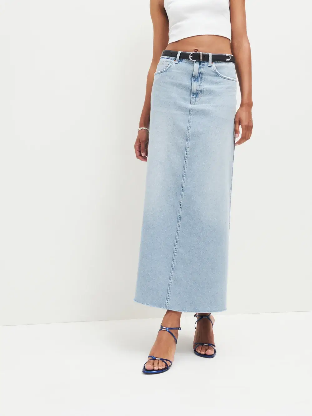 Reformation Maxi denim pencil skirt