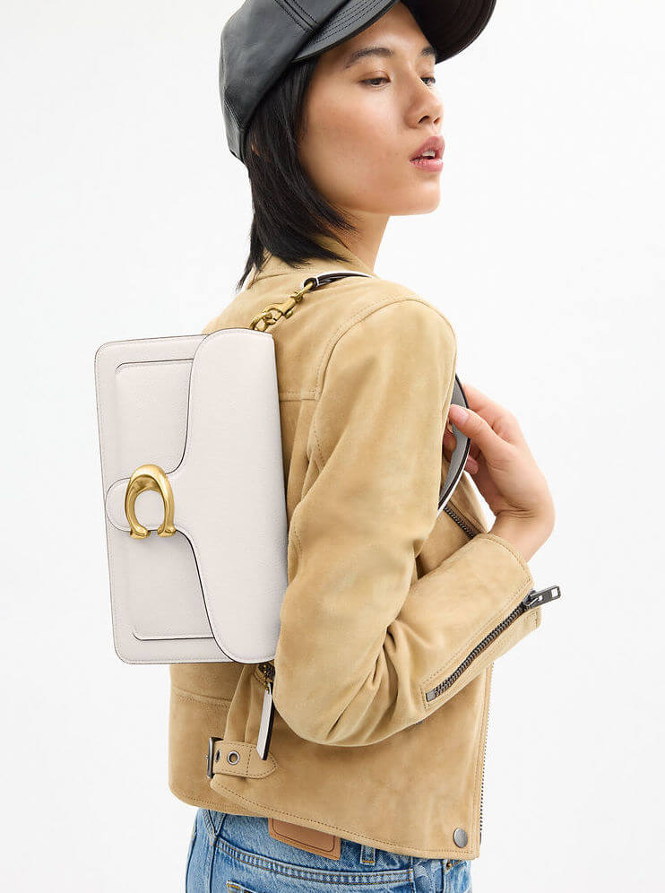 Coach white shoulder bag