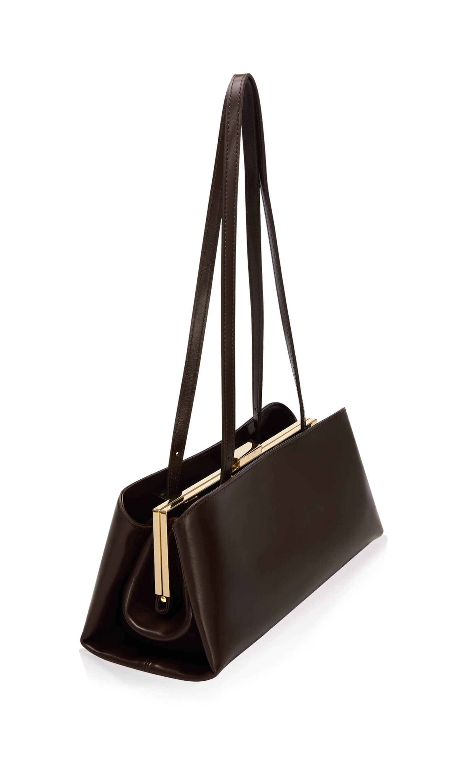 Verafied brown leather shoulder bag