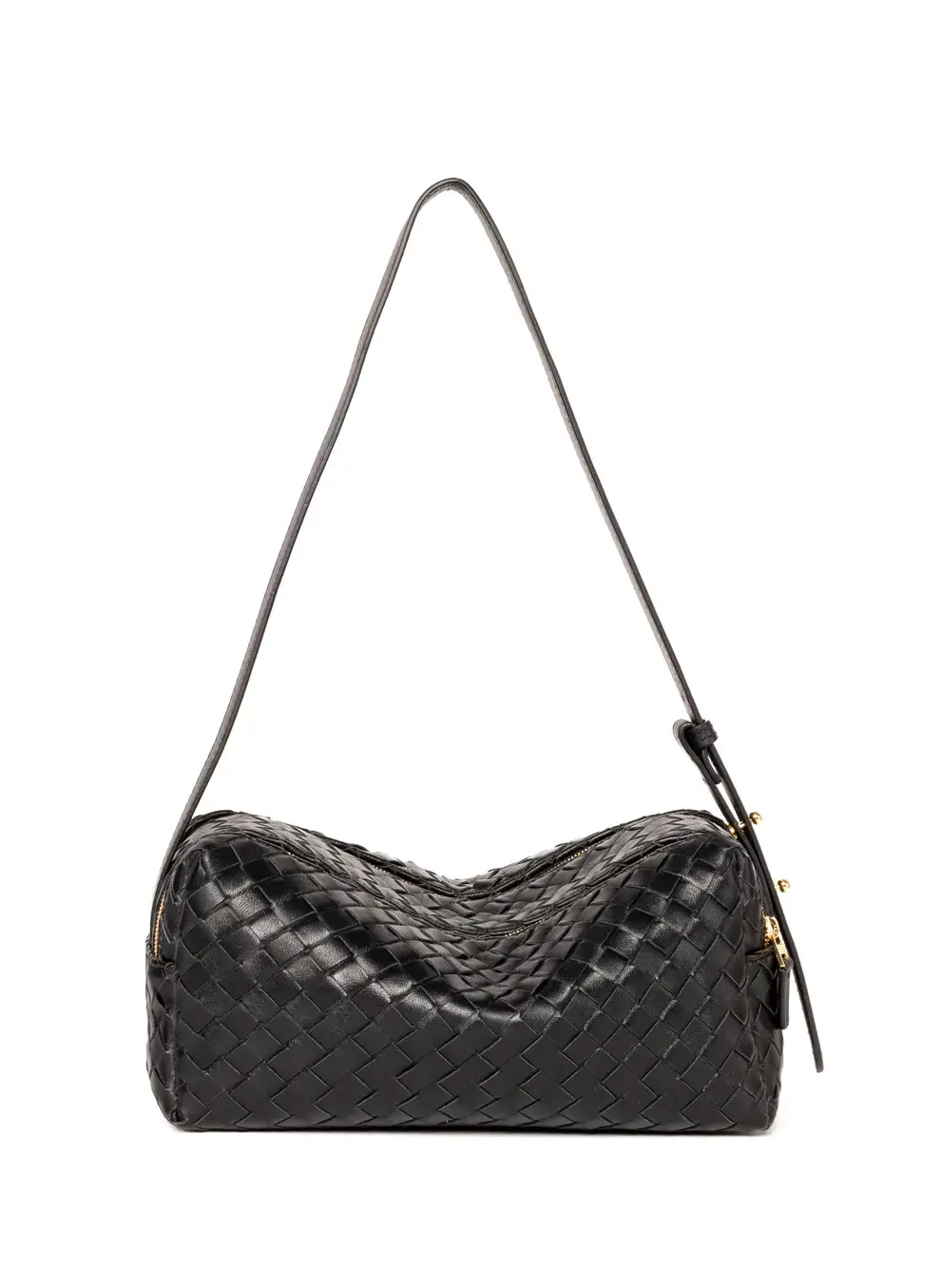 Elleme Paris Trousse black woven leather bag
