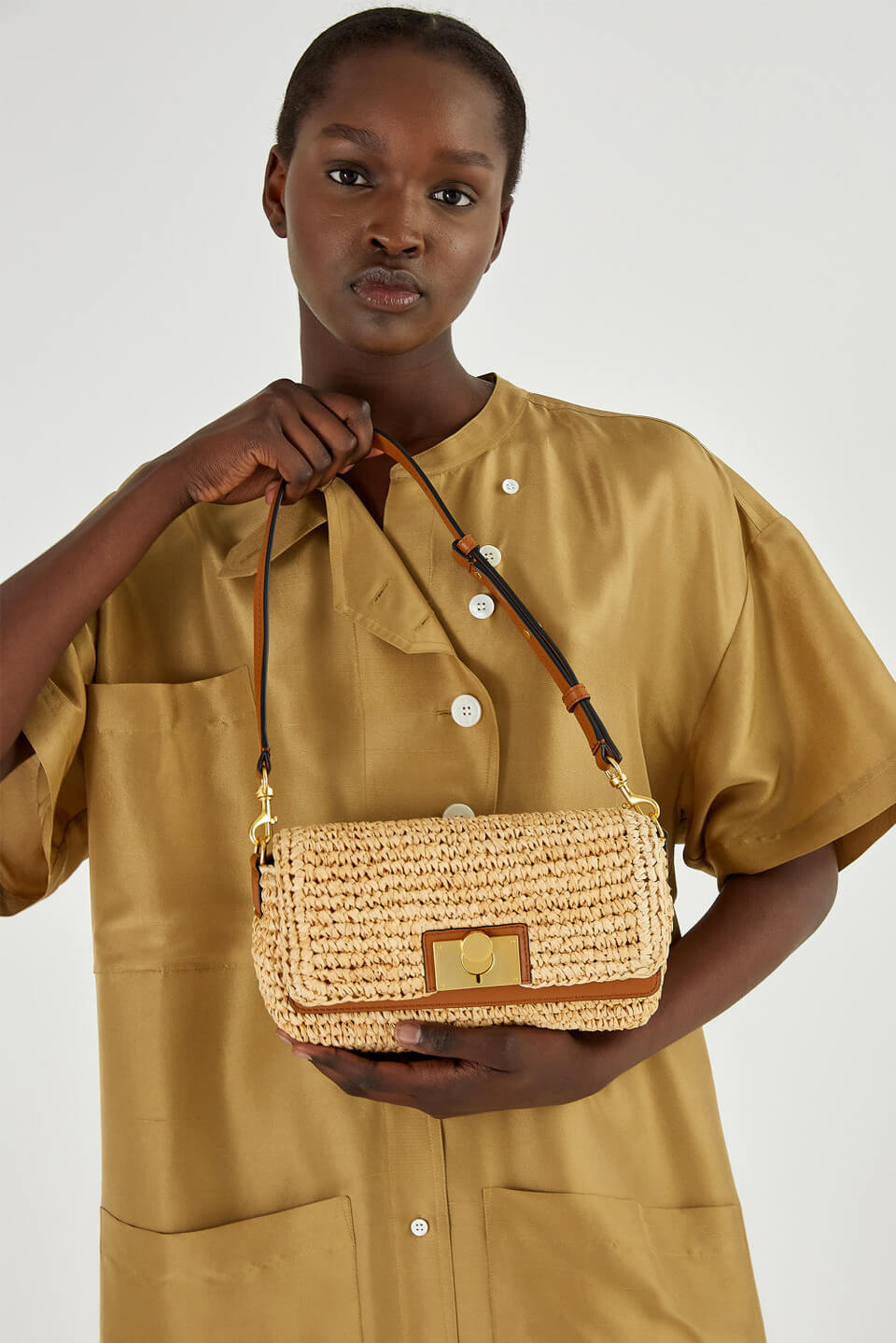 Oroton kerr raffia bag