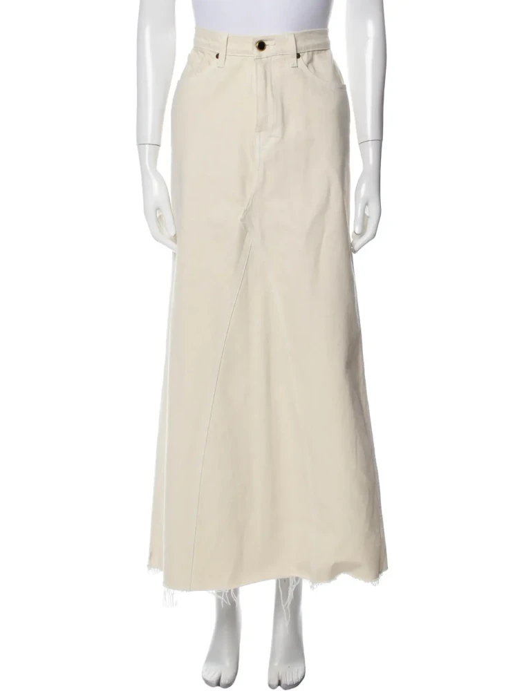 Khaite denim maxi skirt