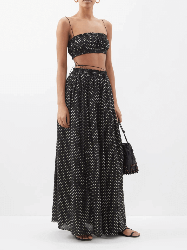 Matteau Spot print maxi skirt