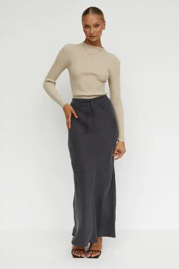 Nude Lucy Ari Cupro maxi  slip skirt