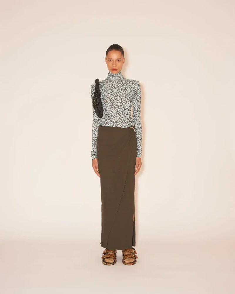 nanushka Myrtis wrap maxi skirt