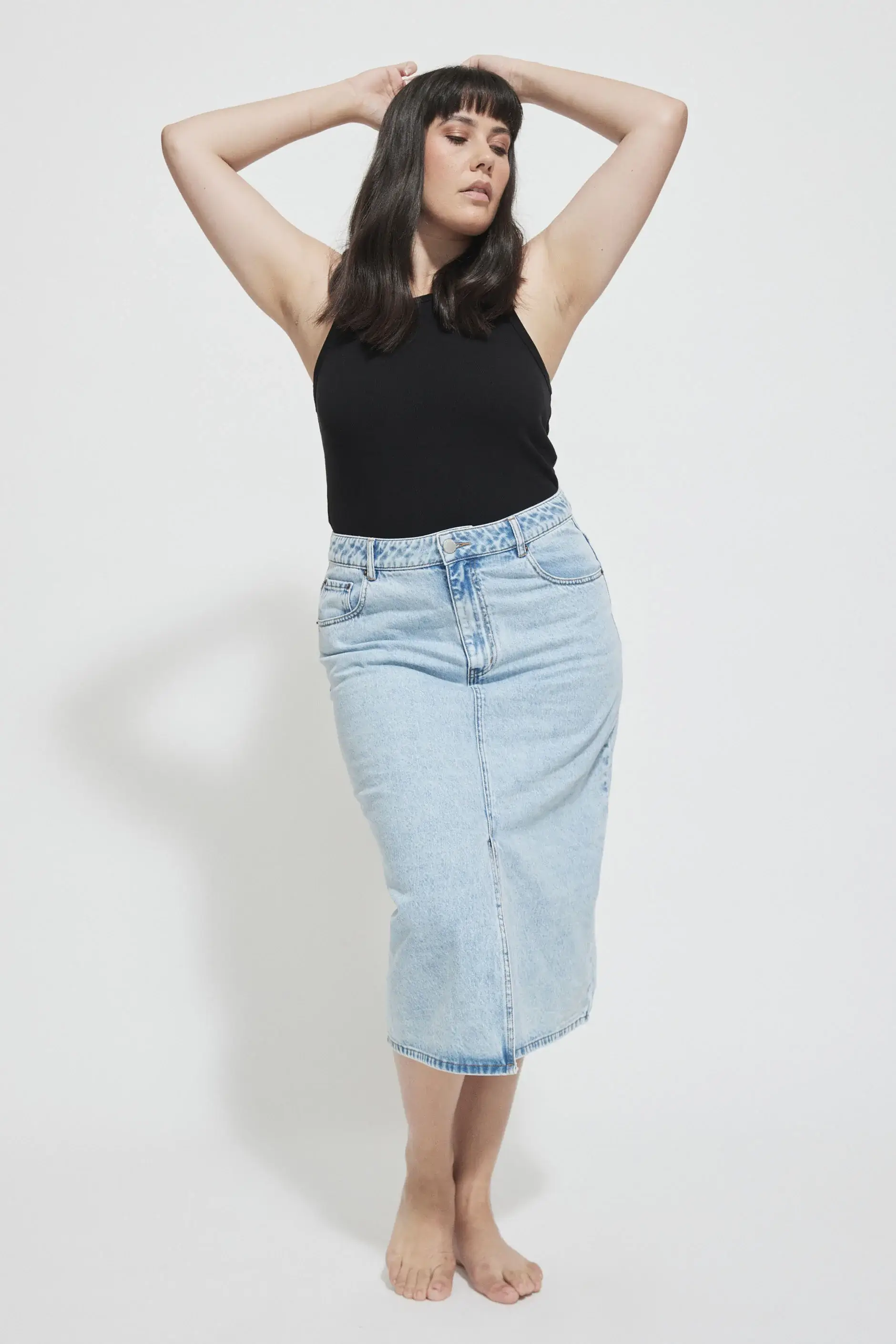 Decjuba midi denim skirt