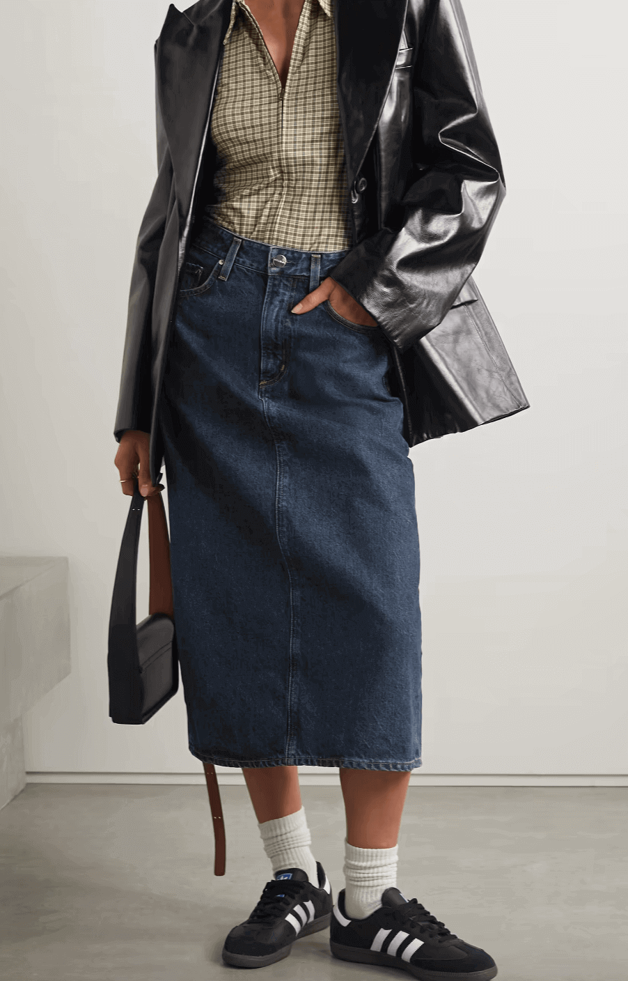 Goldsign midi denim skirt
