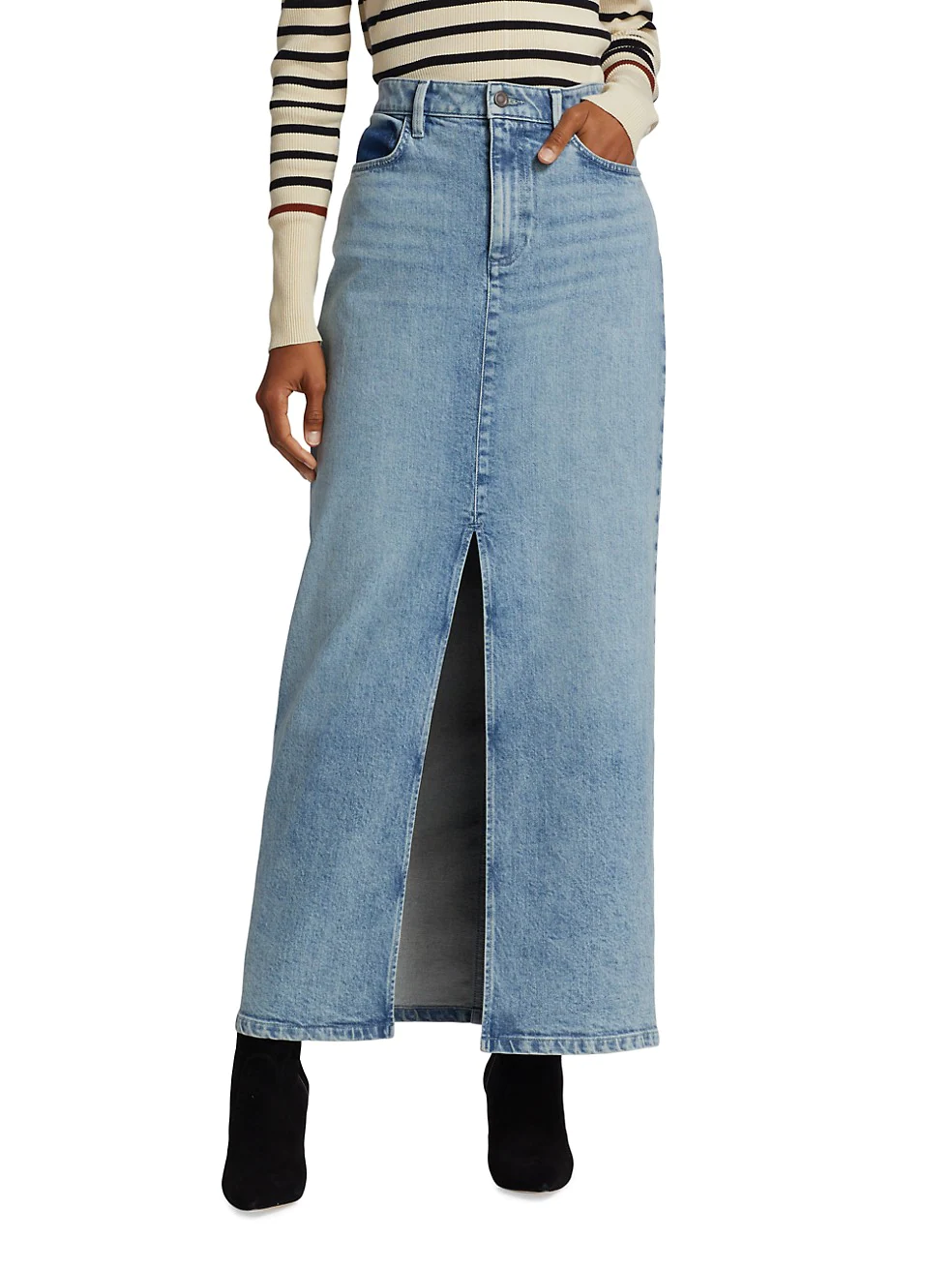 Lafayette 148 New York denim maxi skirt