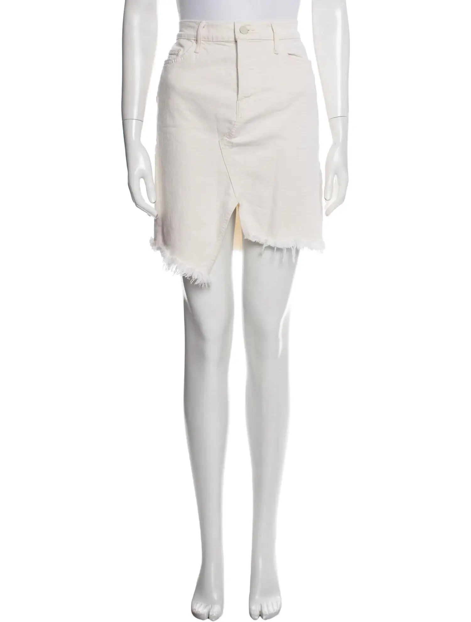 Mother white mini denim skirt