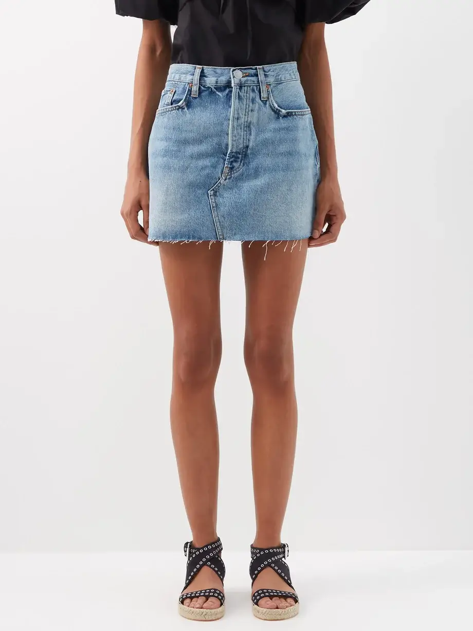 Re/Done 90s denim min skirt 