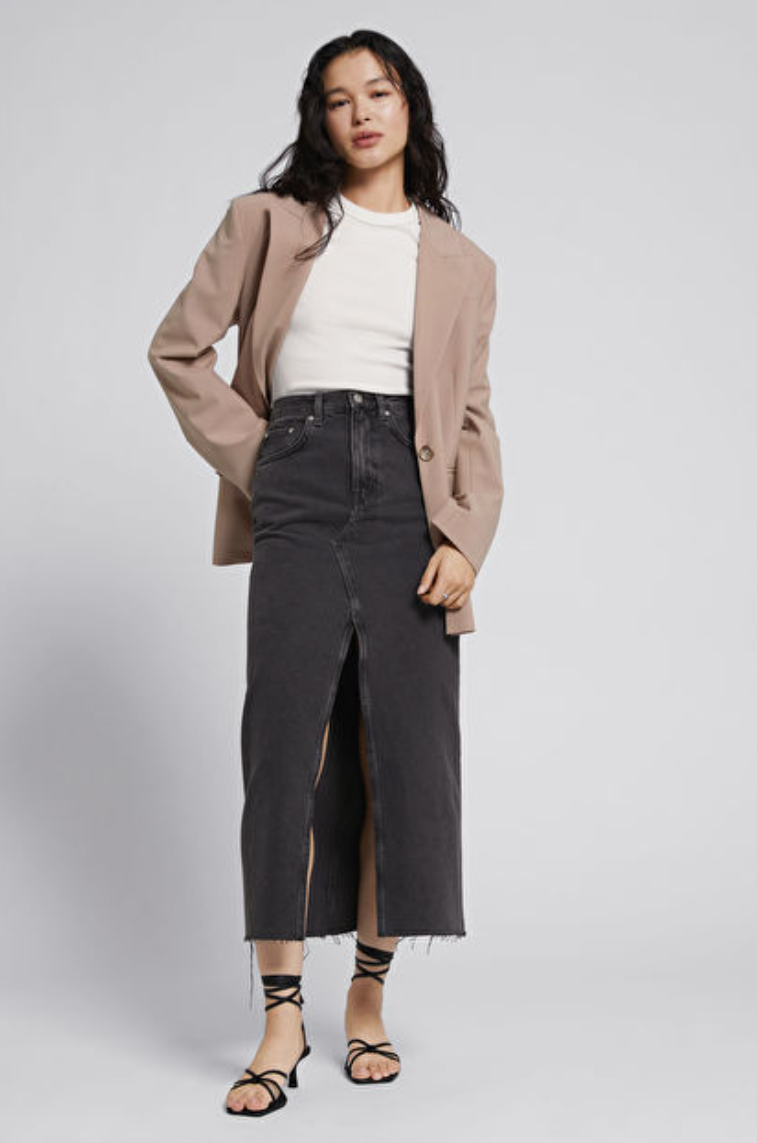 & Other Stories High Waisted Denim Skirt