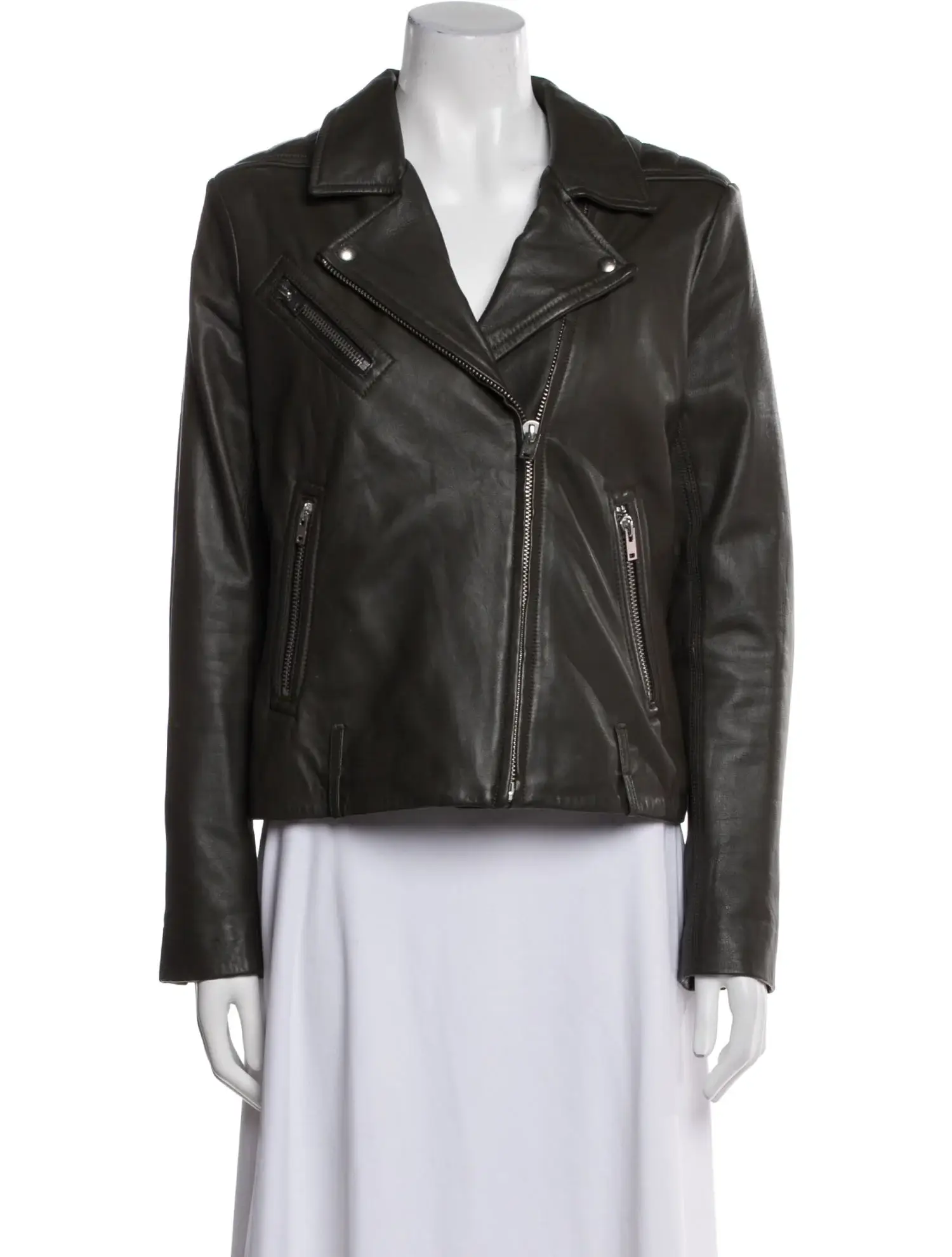 Iro black leather biker jacket