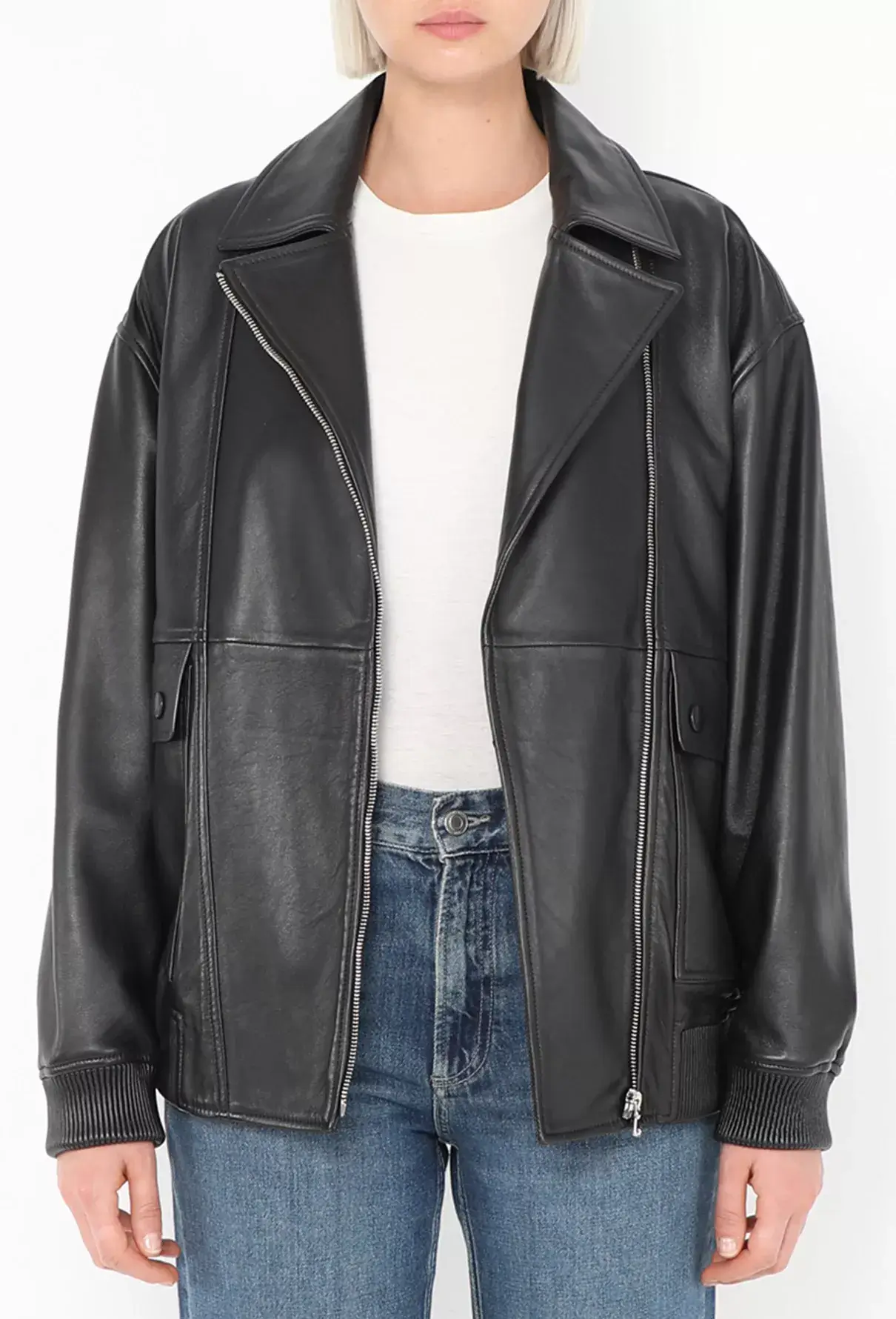 Modern Designs Yves Salomon Leather bomber jacket