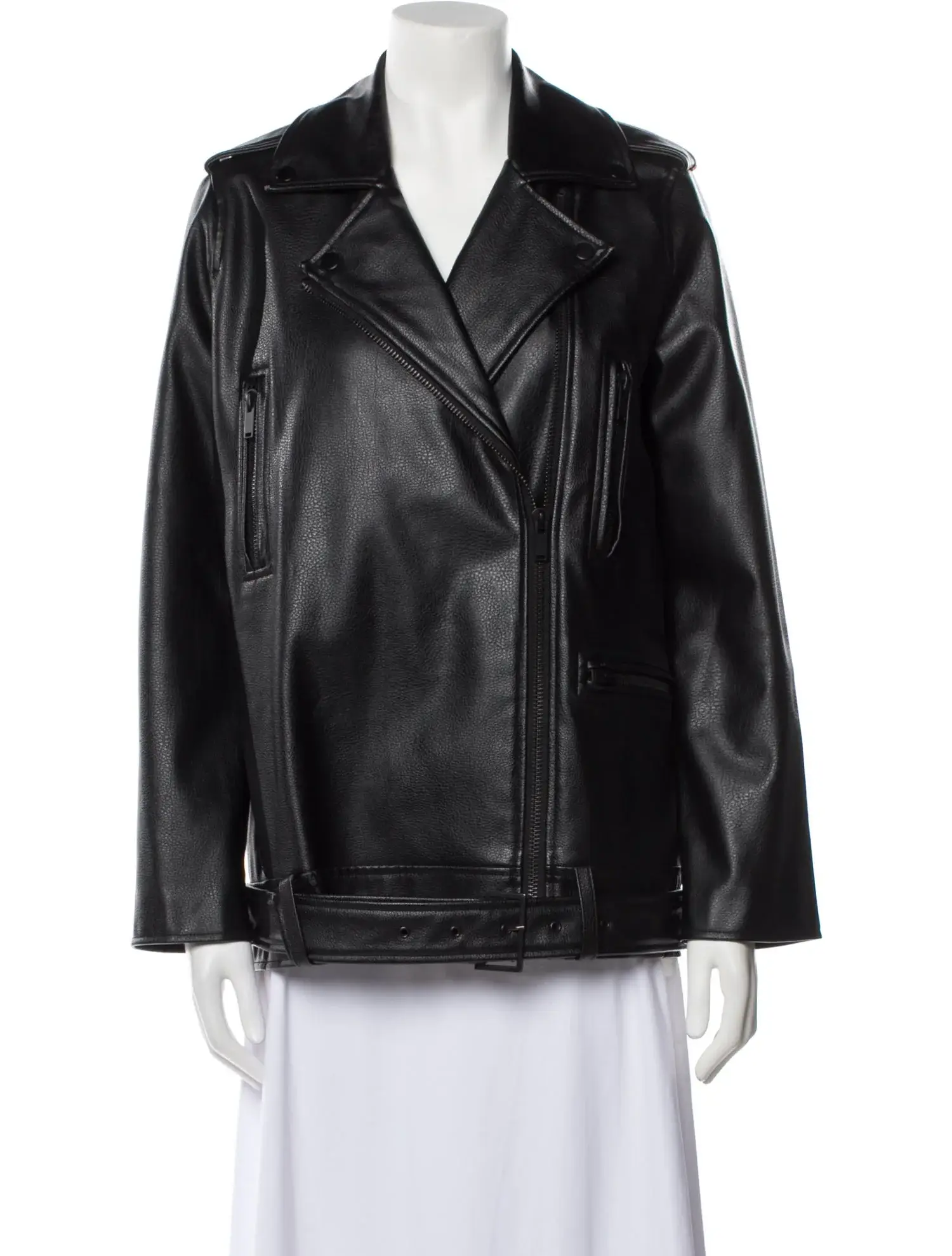 Oak & Fort leather biker jacket