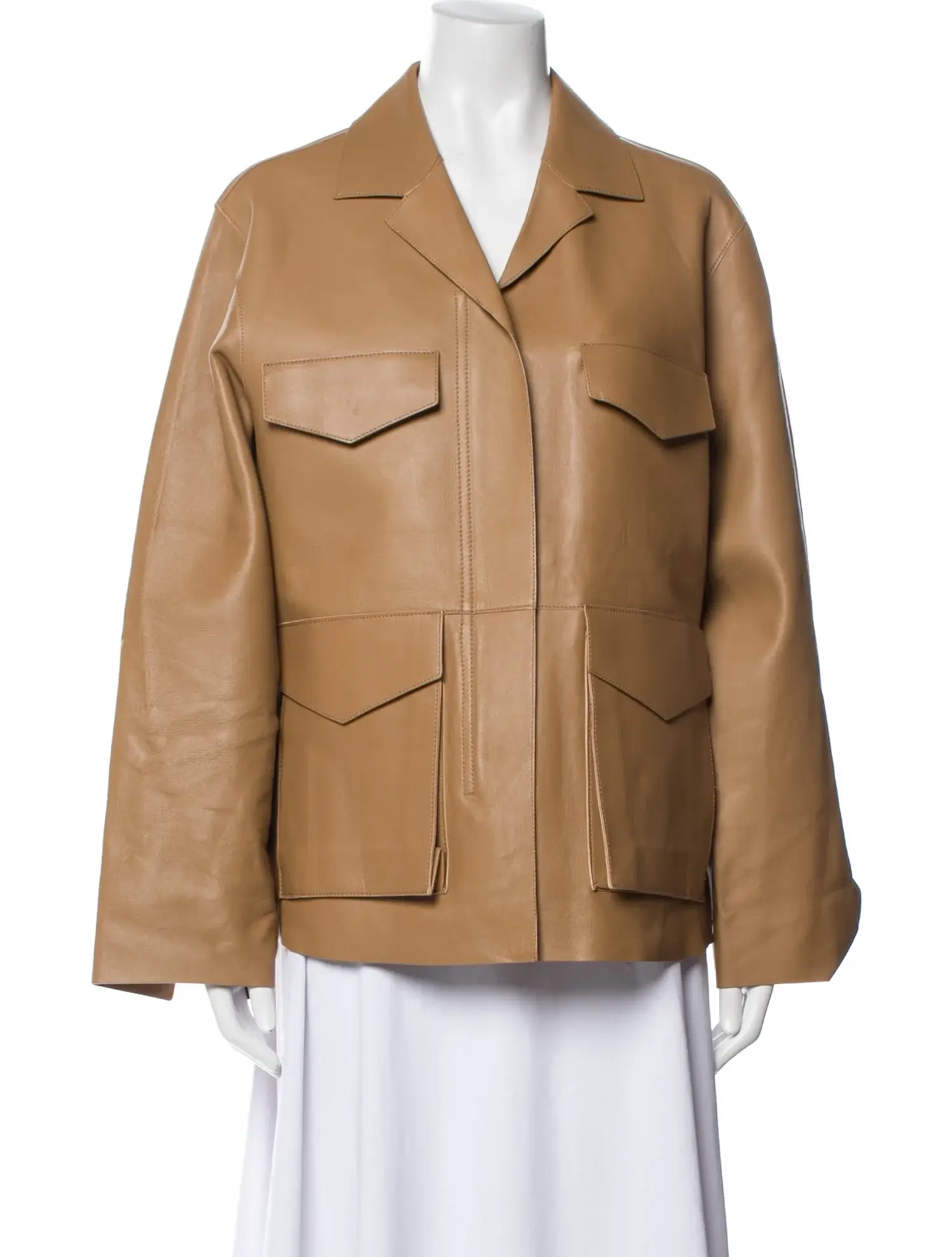 Toteme army leather utility jacket 