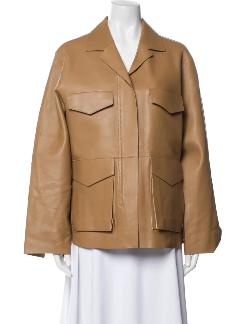 Toteme army leather utility jacket 