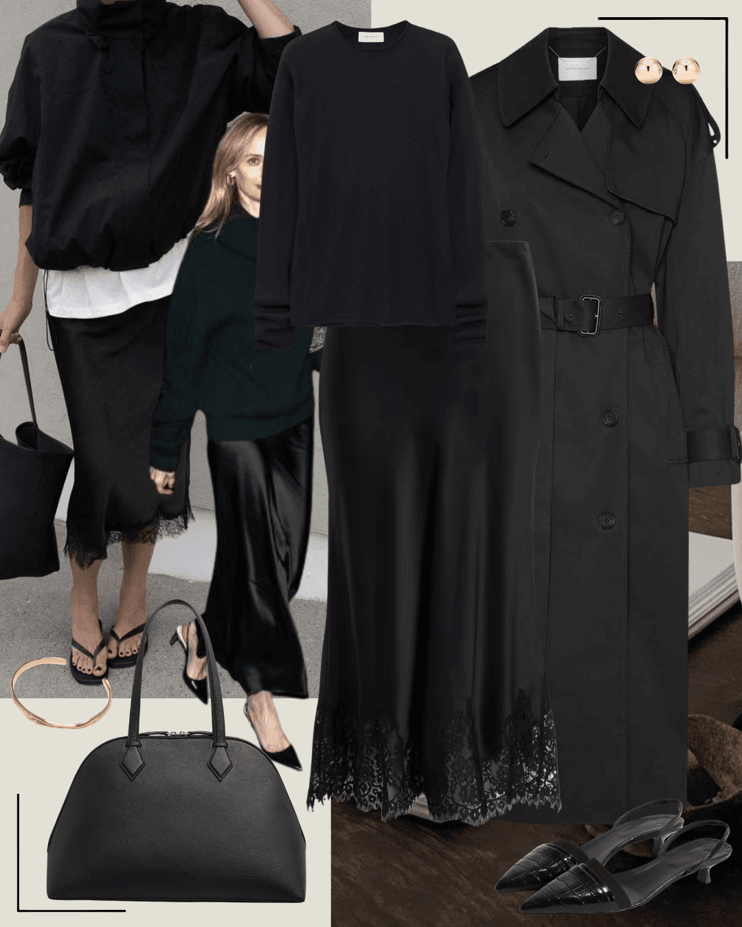 Minimalist spring autumn outfit