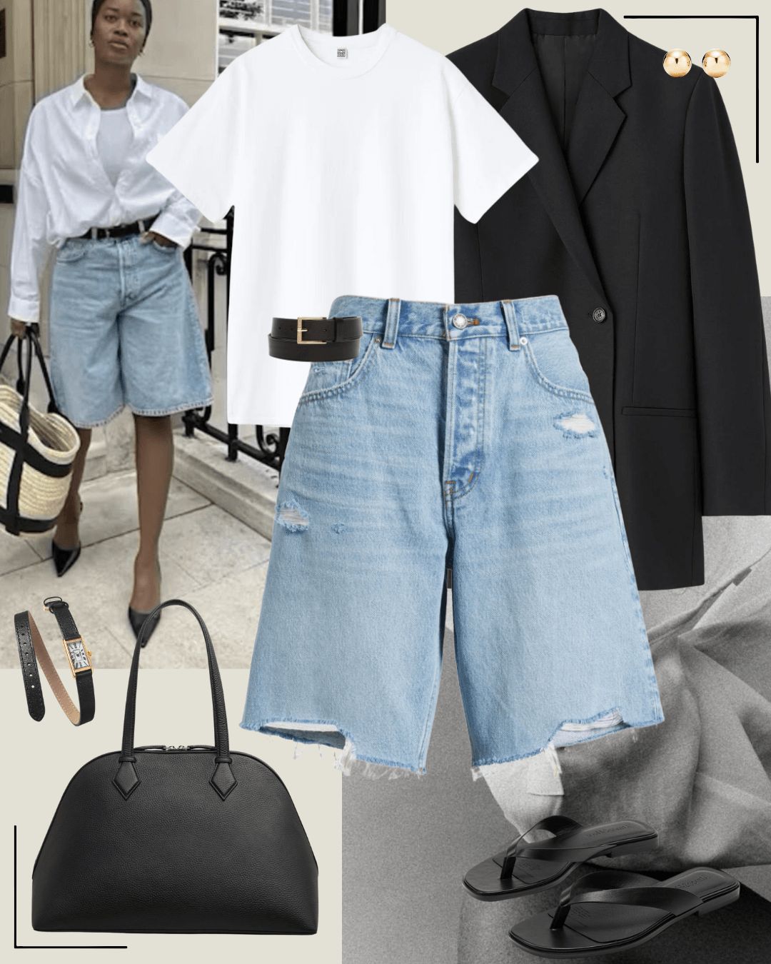 Minimalist spring autumn outfit