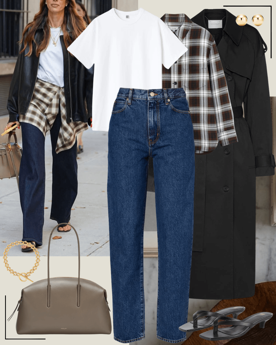 Minimalist spring autumn outfit