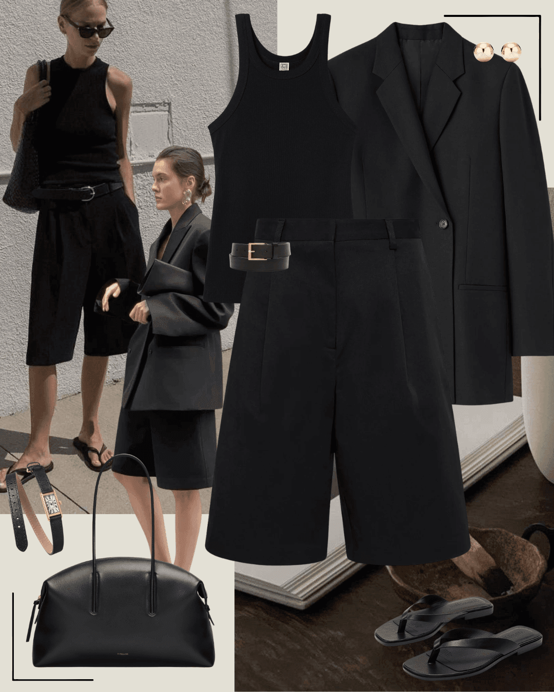 Minimalist spring autumn outfit