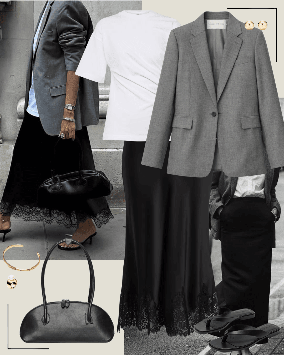 Minimalist spring autumn outfit