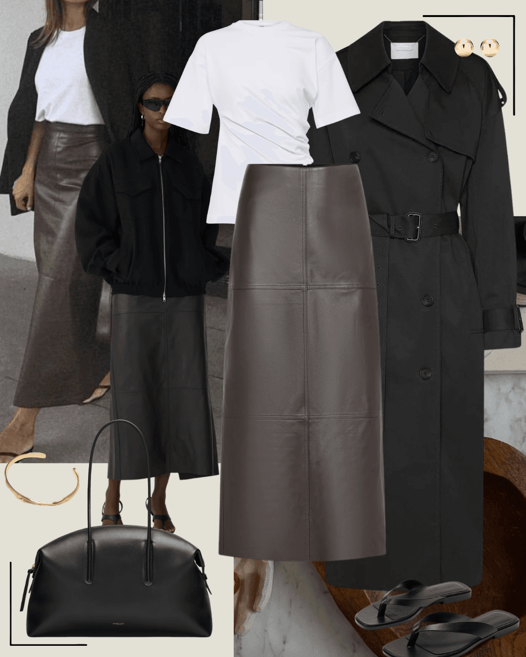 Minimalist spring autumn outfit