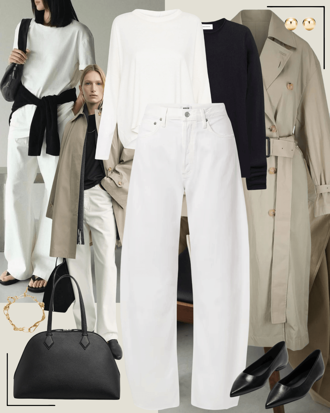 Minimalist spring autumn outfit