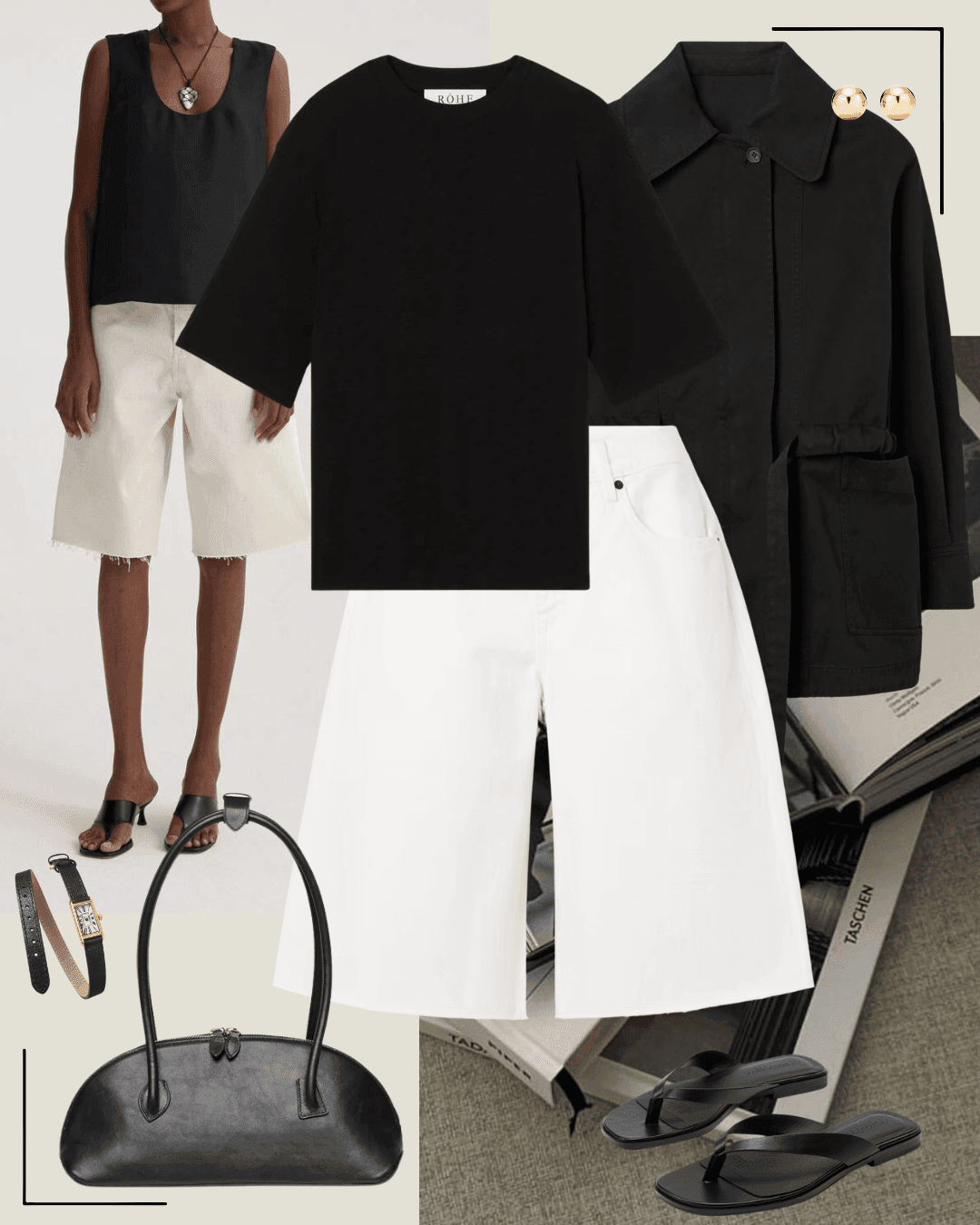 Minimalist spring autumn outfit