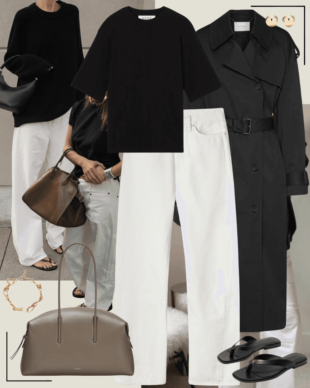 Minimalist spring autumn outfit