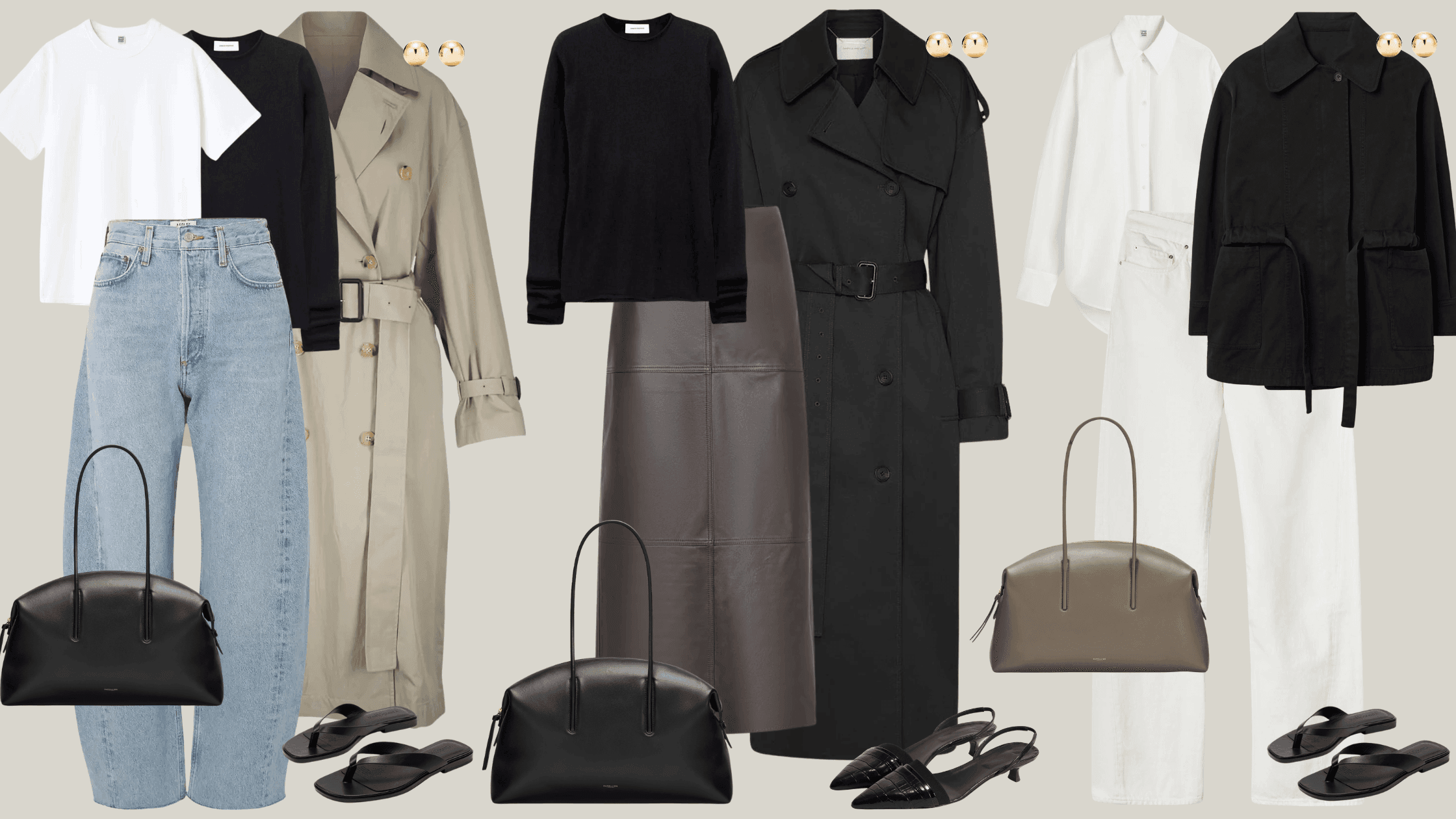 Minimalist spring autumn outfits