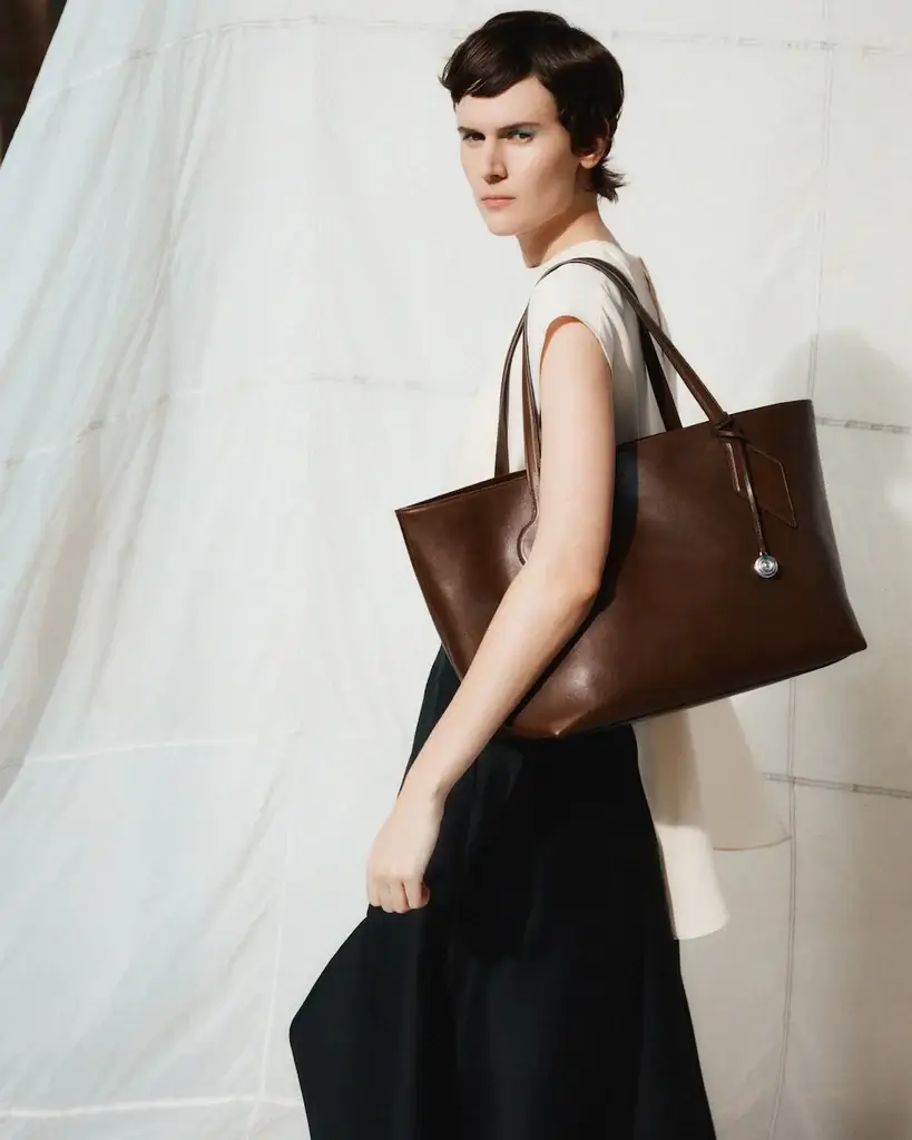 Liffner Sprout dark brown tote bag