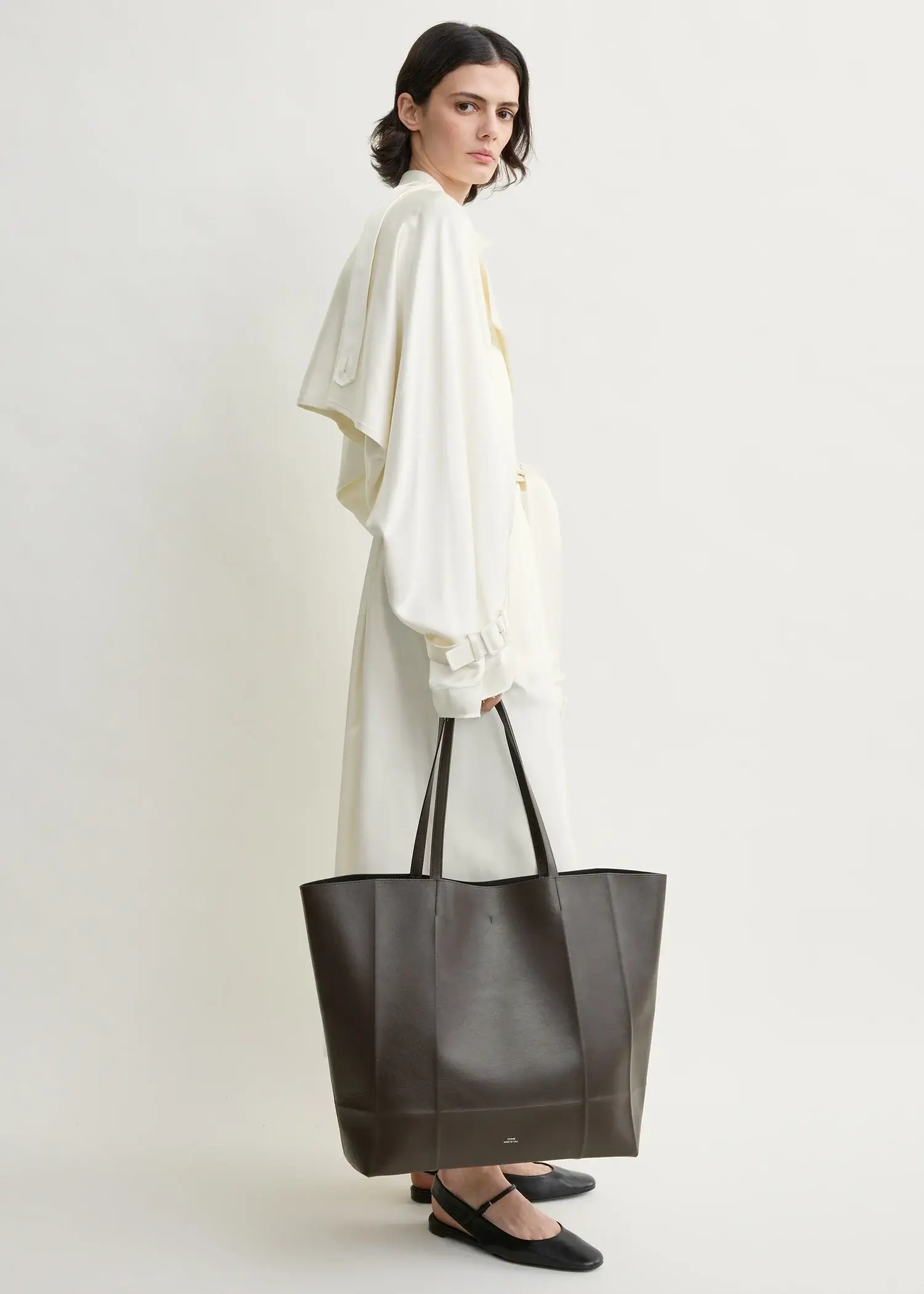 Toteme dark brown roam tote bag
