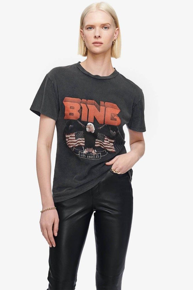 Anine Bing Vintage Bing Tee in Black