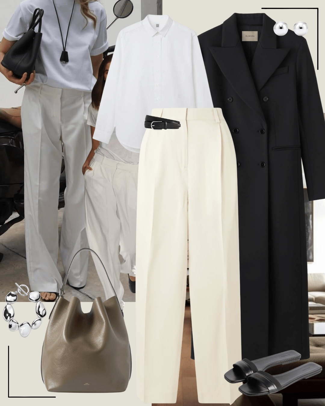 chic casual work outfit women