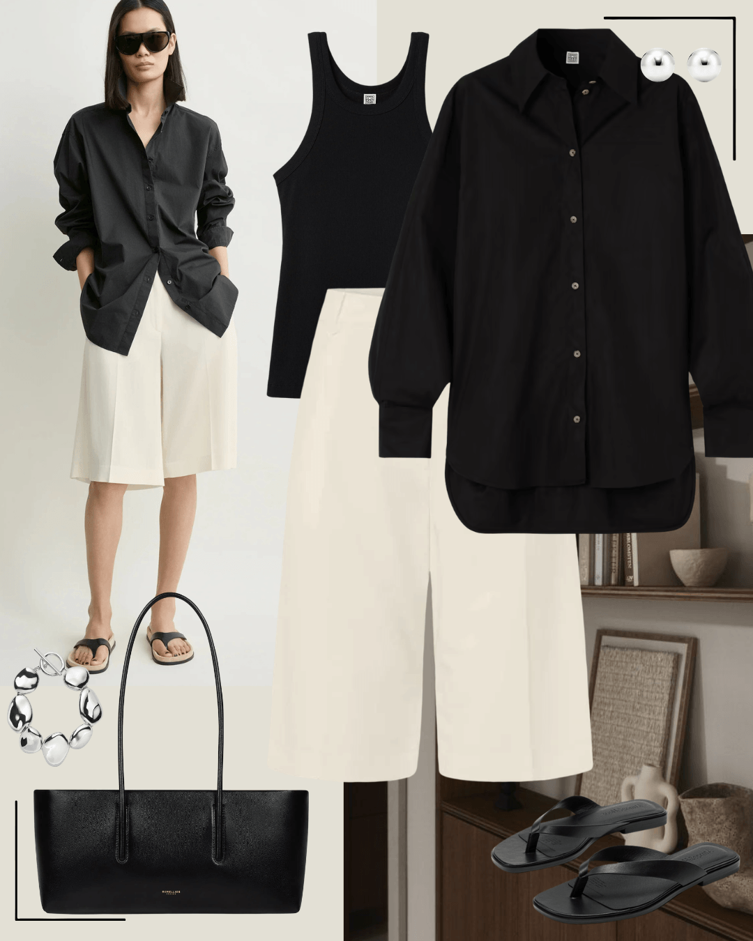 Black blazer and white t-shirt with jeans and black heeled sandals