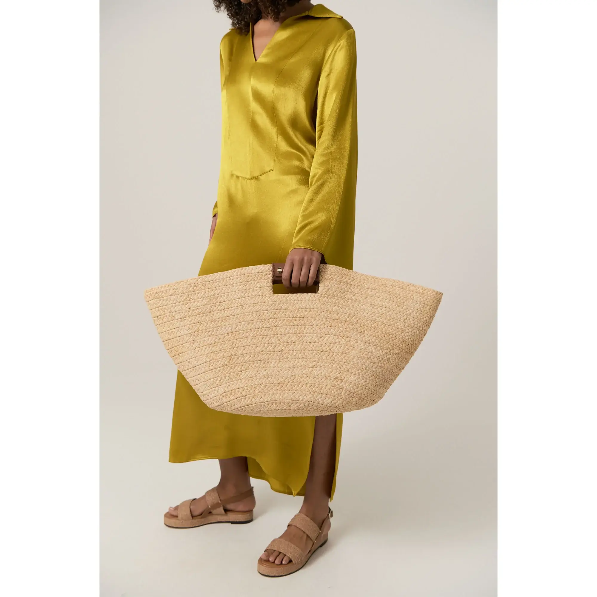 Helen Kaminski raffia Leonor Foldable tote