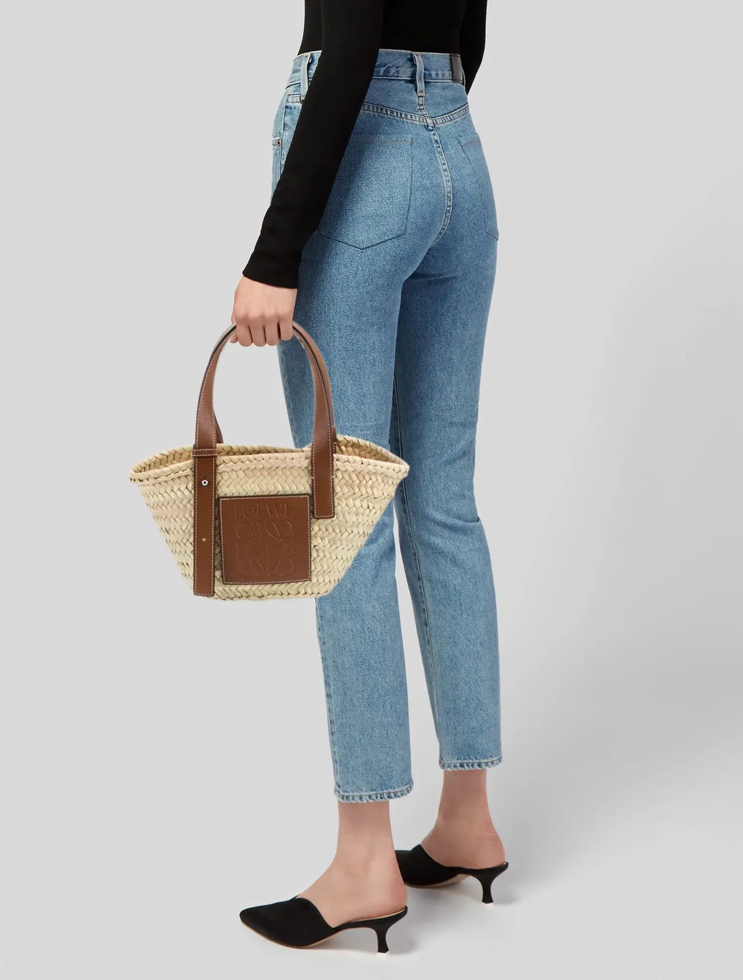 Loewe raffia basket bag