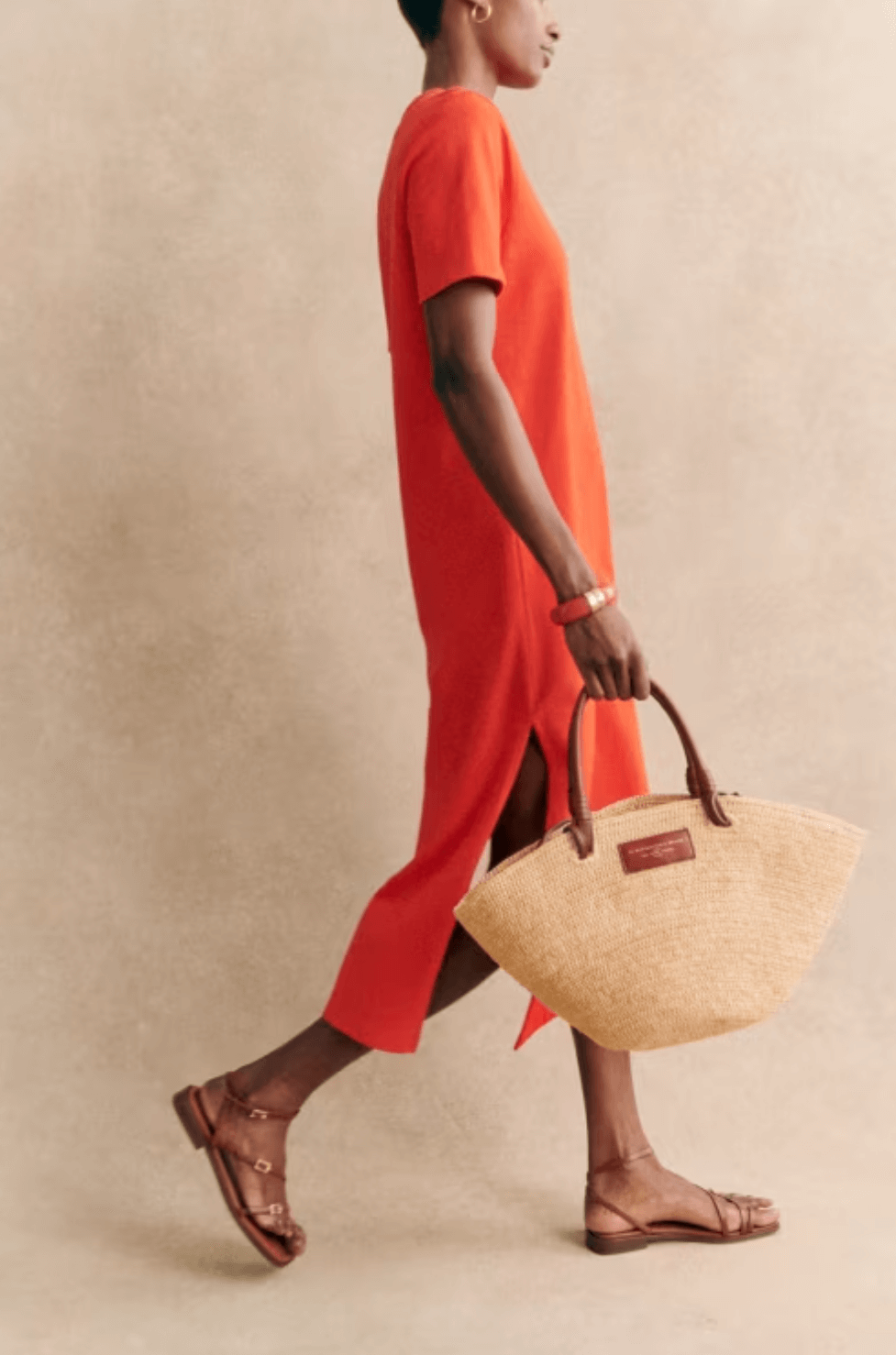 Sezane Justine raffia basket bag